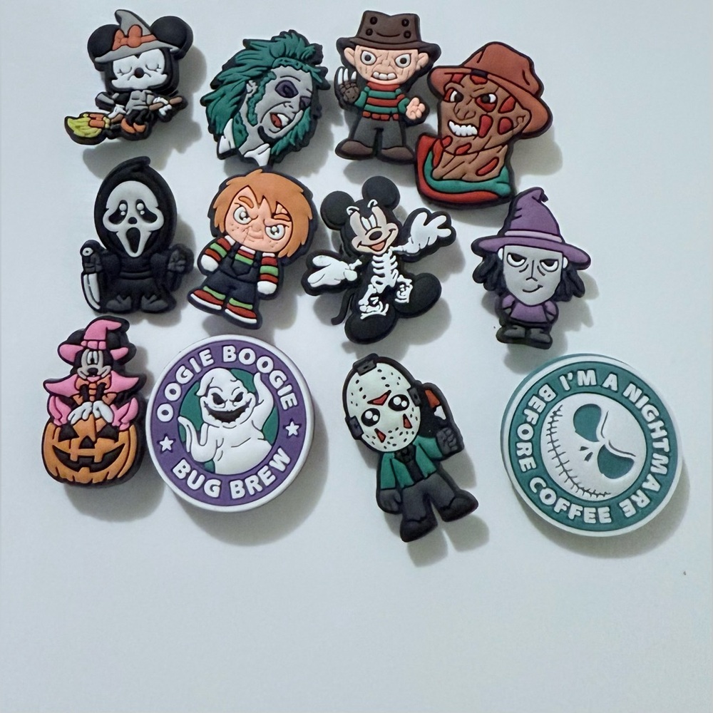 12 Halloween Croc Charms Jibbit Shoe Charm Disney Croc Charms